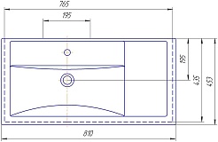 Grossman Мебель для ванной Флай 80 дуб сонома/белая – фотография-9